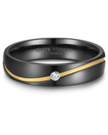 Vriendschapsringen Zwart Titanium model 1013 | Stel uw eigen set samen