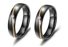 Vriendschapsringen Zwart Titanium model 1013 | Stel uw eigen set samen