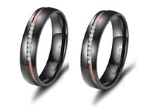 Vriendschapsringen Zwart Titanium model 1059 | Stel uw eigen set samen