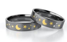 Trouwringen Tantaal model Moonlight | Stel uw eigen set samen