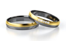 Trouwringen Tantaal model Classic Duo | Stel uw eigen set samen