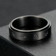 Ring zwart met draaiende buitenring model 118