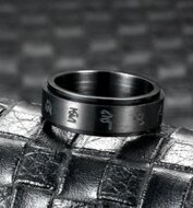 Ring zwart met draaiende buitenring model 118