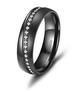 Vriendschapsringen Zwart Titanium Diamanten model 3210 | Stel uw eigen set samen