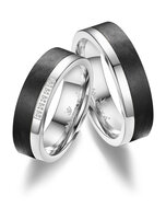 Demo-Trouwringen Carbon & Witgoud model 2159 | Stel uw eigen set samen