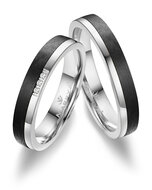 Demo-Trouwringen Carbon & Witgoud model 2147 | Stel uw eigen set samen