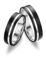 Demo-Trouwringen Carbon &amp; Witgoud model 2117 | Stel uw eigen set samen