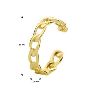 Earcuff schakelmotief gold plated 13 mm. model BI