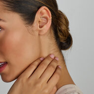Earcuff schakelmotief gold plated 13 mm. model BI