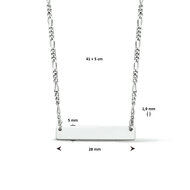 Graveer halsketting 925 zilver model KK