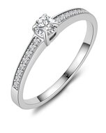 Ring edelstaal zirkonia model 1071