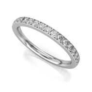 Trouwring - Aanschuifring Witgoud model I Love You