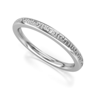 Trouwring - Aanschuifring Witgoud model I am Happy
