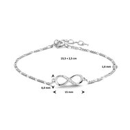 Armband 925 zilver infinity zirkonia steentjes model AA