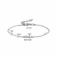Armband 925 zilver infinity met parels model I