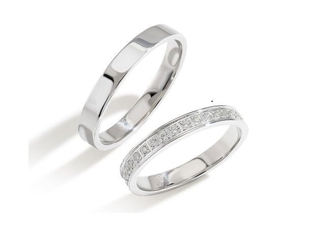 Trouwringen Witgoud model 8009 | Stel uw eigen set samen