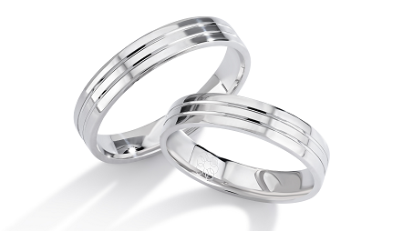 Trouwringen Goud model 8046 | Witgoud