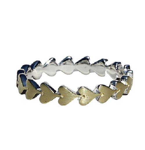 Vergulde ring hartjes rondom model 43 C