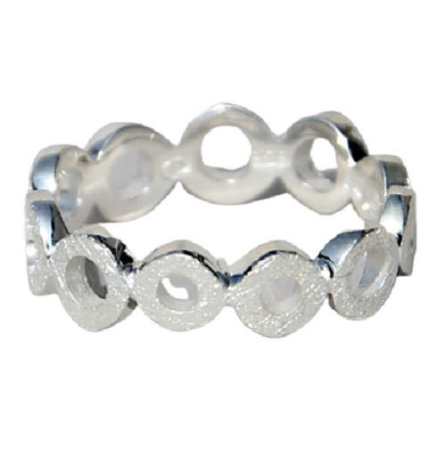 Zilveren ring donut model 37 C