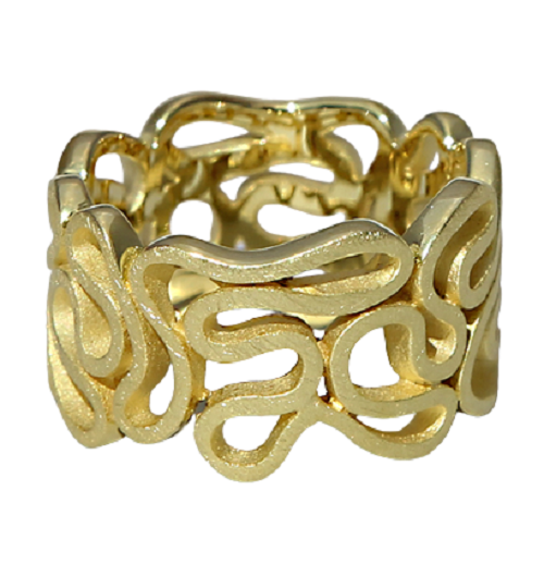 Ring verguld lint model 8 C