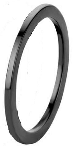 Melano smalle aanschuifring zwart