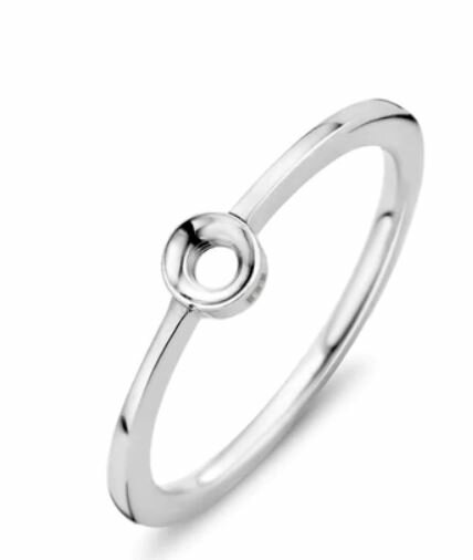Melano Twisted smalle zilverkleurige ring
