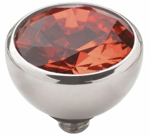 Melano Twisted steentje Zilverkleur 8 mm.