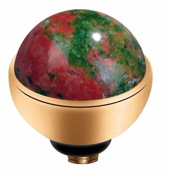 Melano Natuurstenen Twisted Steentje Goudkleur 6 mm.