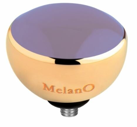 Melano Twisted Lavendel Steentje Goudkleur 6 mm.