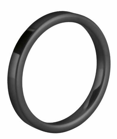 Melano zwarte ring in maat 58 = 18.50 mm.