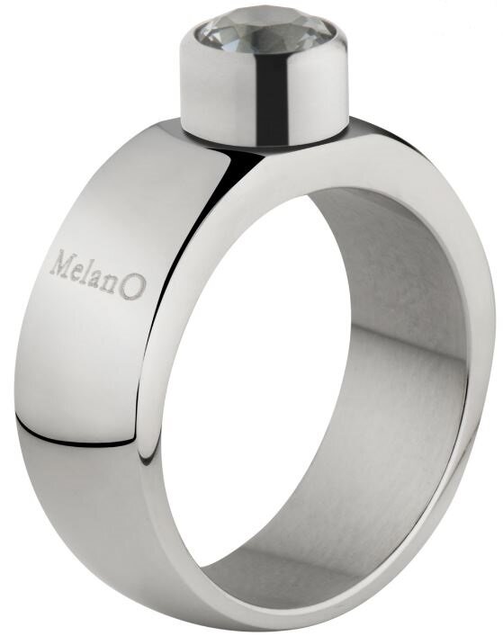 Melano Twisted ring incl. groen steentje in maat 52 = 16.50 mm.