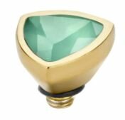 Melano Twisted Driehoek Steentje Goudkleur 6 mm.