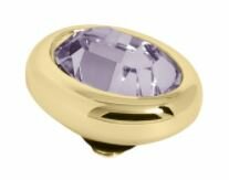 Melano Twisted steentje ovaal Goudkleur 14 mm.