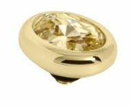 Melano Twisted Steentje Ovaal Goudkleur 10 mm.