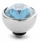 Melano Twisted steentje Zilverkleur 6 mm.