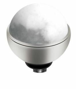 Melano Twisted Steentje Zilverkleur 6 mm.