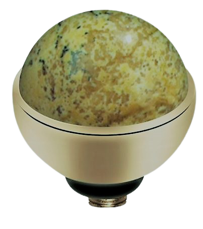 Melano Twisted Natuurstenen steentje Roségoudkleur 6 mm.