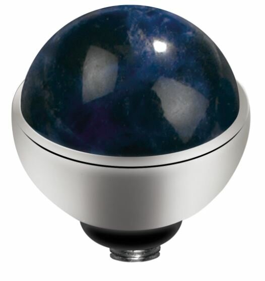 Melano Twisted steentje Zilverkleur 8 mm.