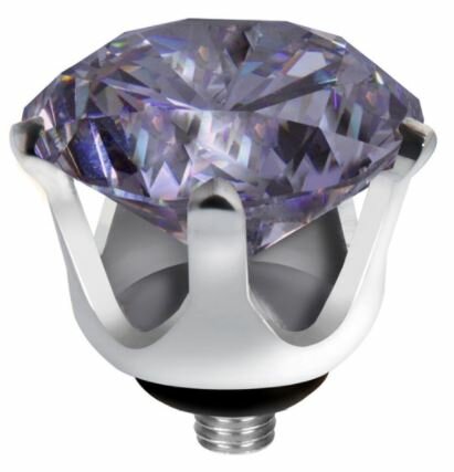 Melano Twisted steentje Zilverkleur 6 mm.