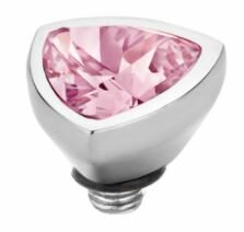 Melano Twisted steentje Zilverkleur 6 mm.