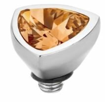 Melano Twisted steentje Zilverkleur 10 mm.