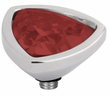 Melano Twisted steentje Zilverkleur 8  mm.