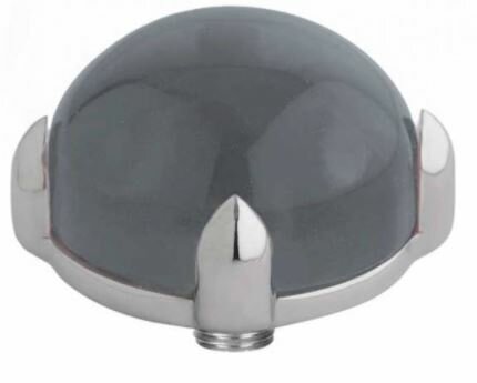 Melano Twisted Zwart steentje Zilverkleur 10 mm.