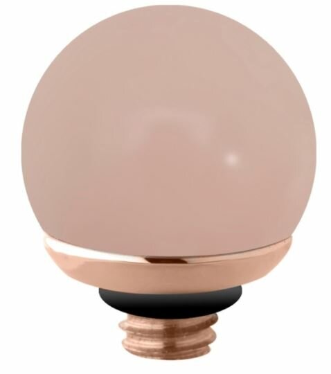 Melano Twisted steentje Roségoudkleur 6 mm.