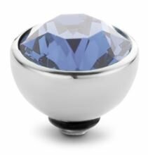 Melano Twisted steentje Zilverkleur 8 mm.