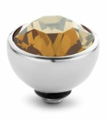 Melano Twisted steentje Zilverkleur 8 mm.