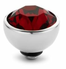 Melano Twisted steentje Zilverkleur 8 mm.