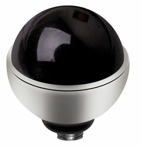 Melano Twisted steentje Zilverkleur 6 mm.