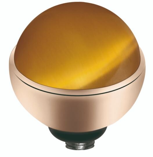 Melano Twisted steentje Roségoudkleur 8 mm.