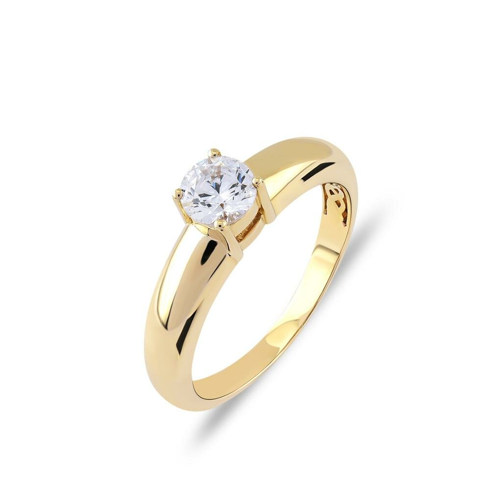 Aanzoeksring verlovingsring 14 karaat geel of witgoud model 104